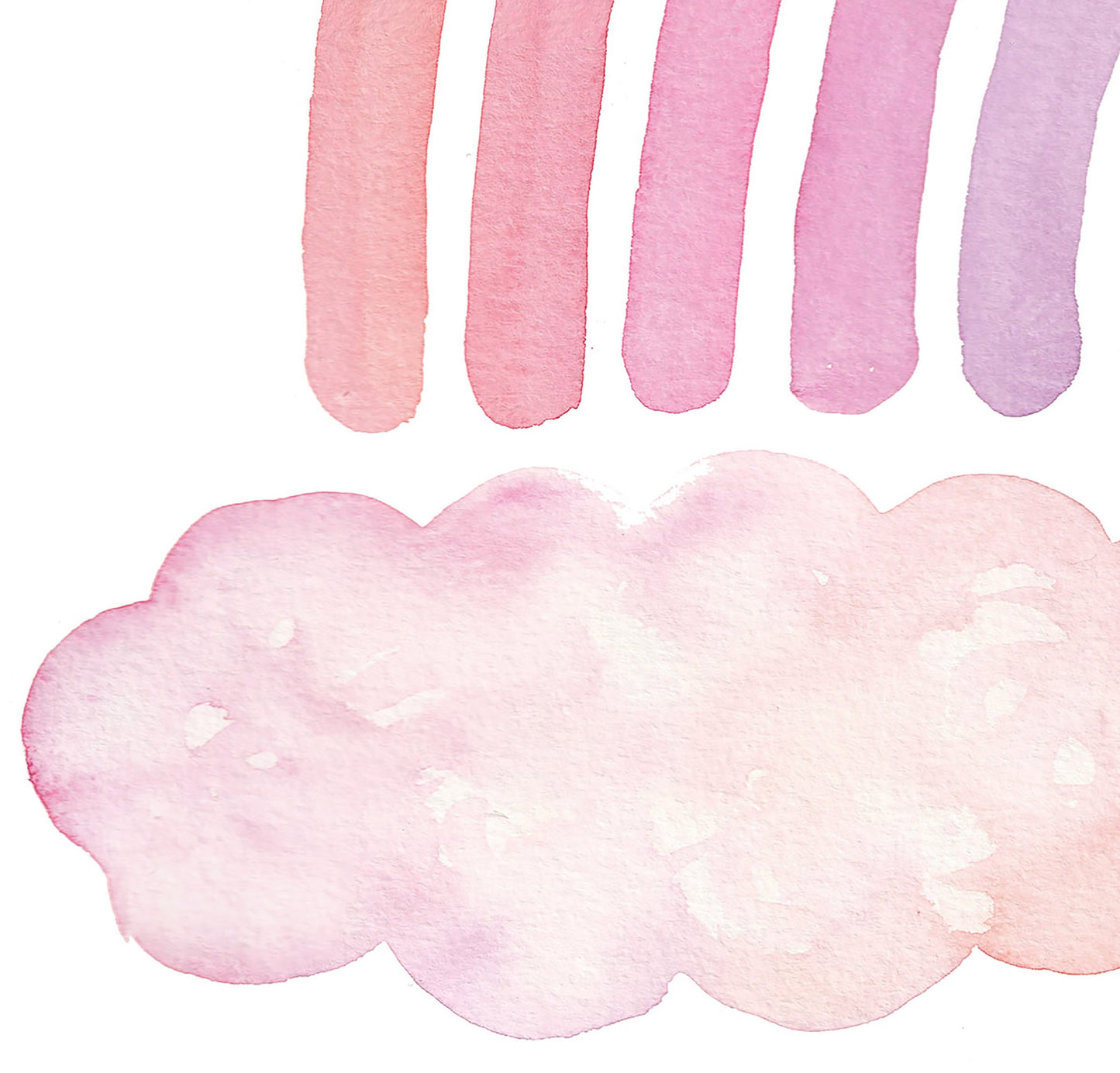 Watercolor Rainbow Roses Nursery Art Prints, Set of 3