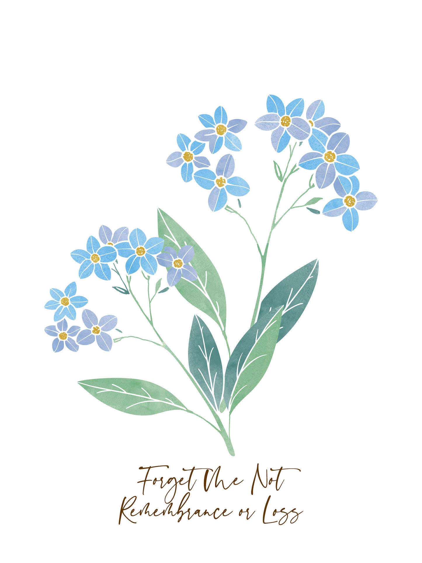 Personalized Birth Month Flower Bouquet Art Print