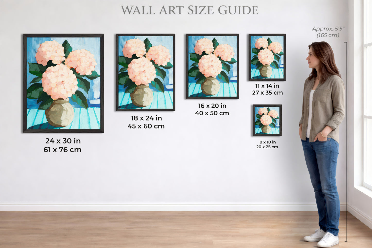 Peach Hydrangeas Fine Art Print