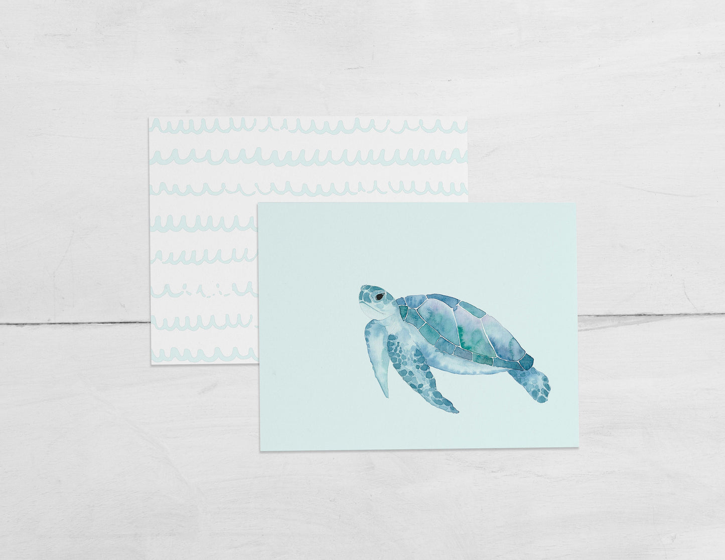 Watercolor Ocean Animals Note Card Set