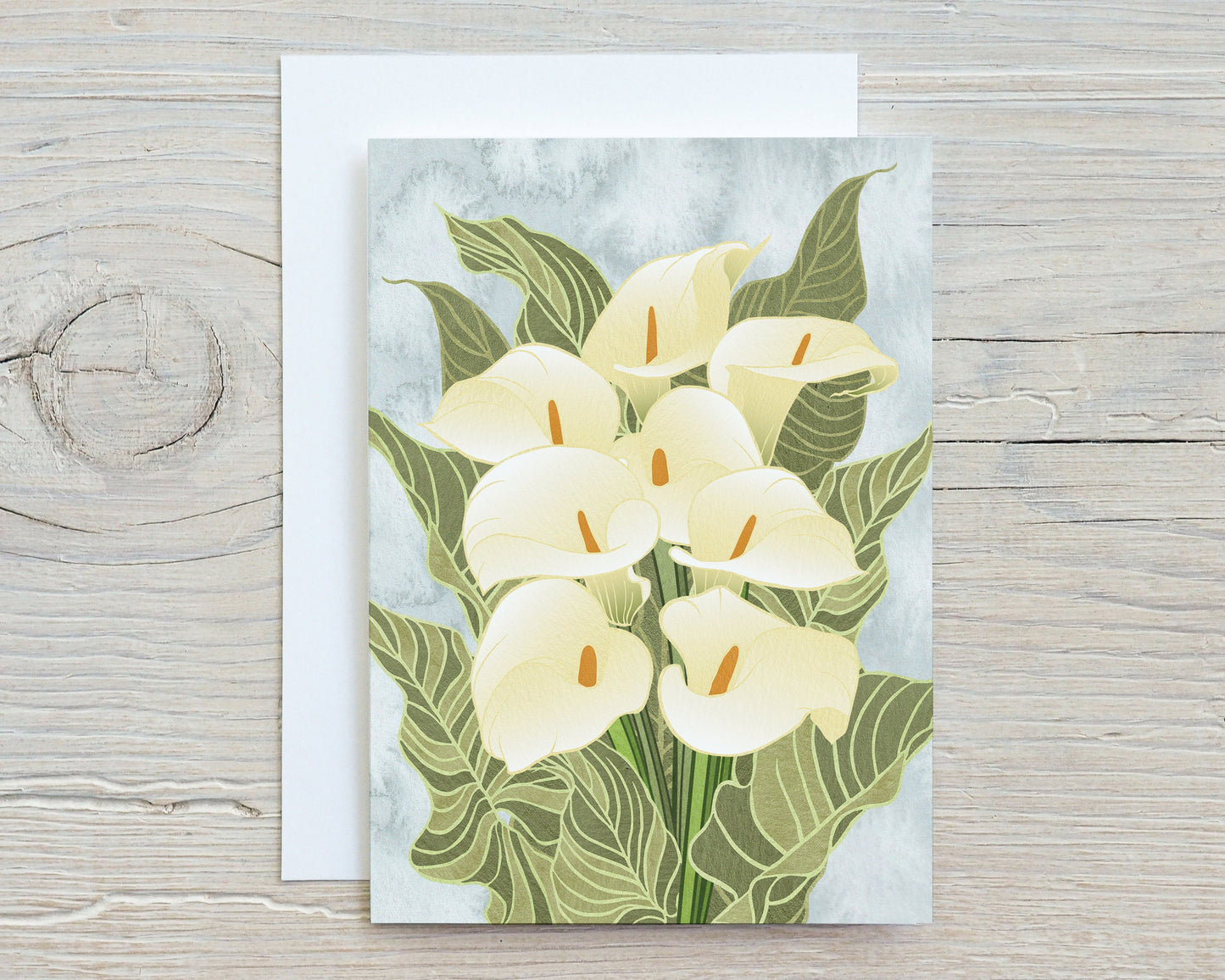 Art Deco Calla Lily Note Card Set