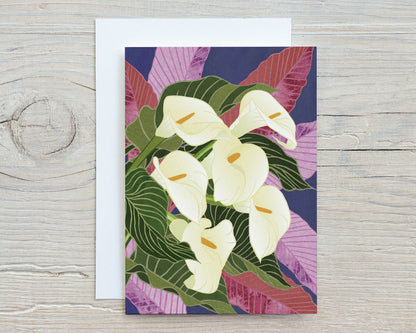 Art Deco Calla Lily Note Card Set