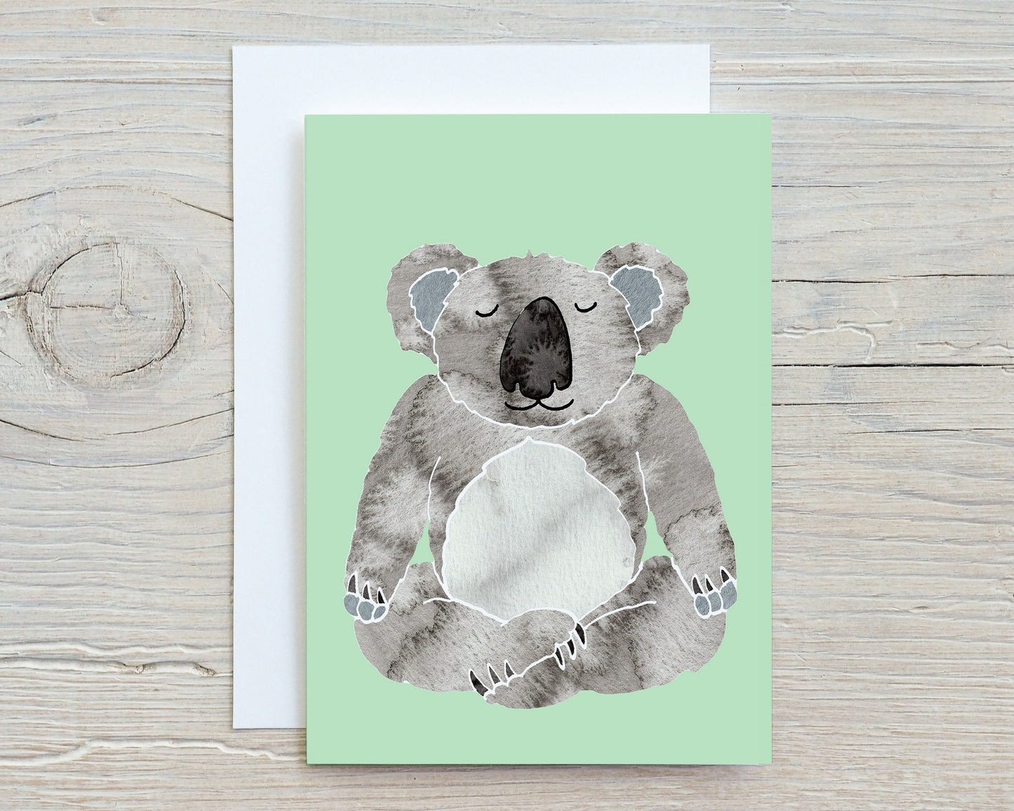 Yoga Animal Note Cards: Meditating Animal Art, Set of 6