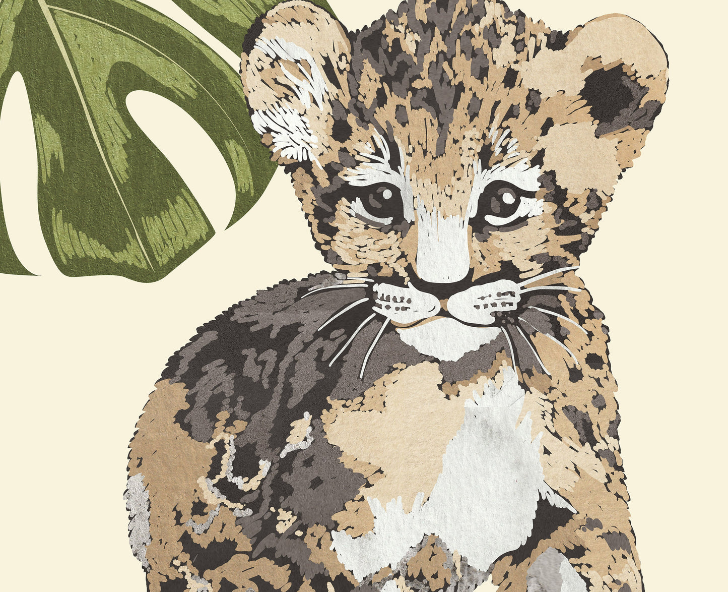 Baby Safari Animals Nursery Art Prints, Wood Cut Style