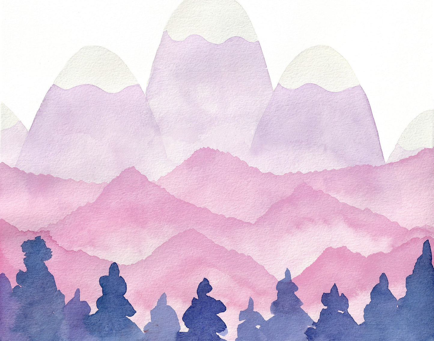 Let the Adventure Begin, Watercolor Paintings, Nursery Art Prints, Pink and Purple Room