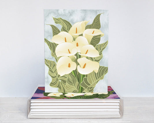 Art Deco Calla Lily Note Card Set