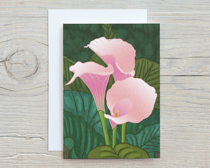 Art Deco Calla Lily Note Card Set