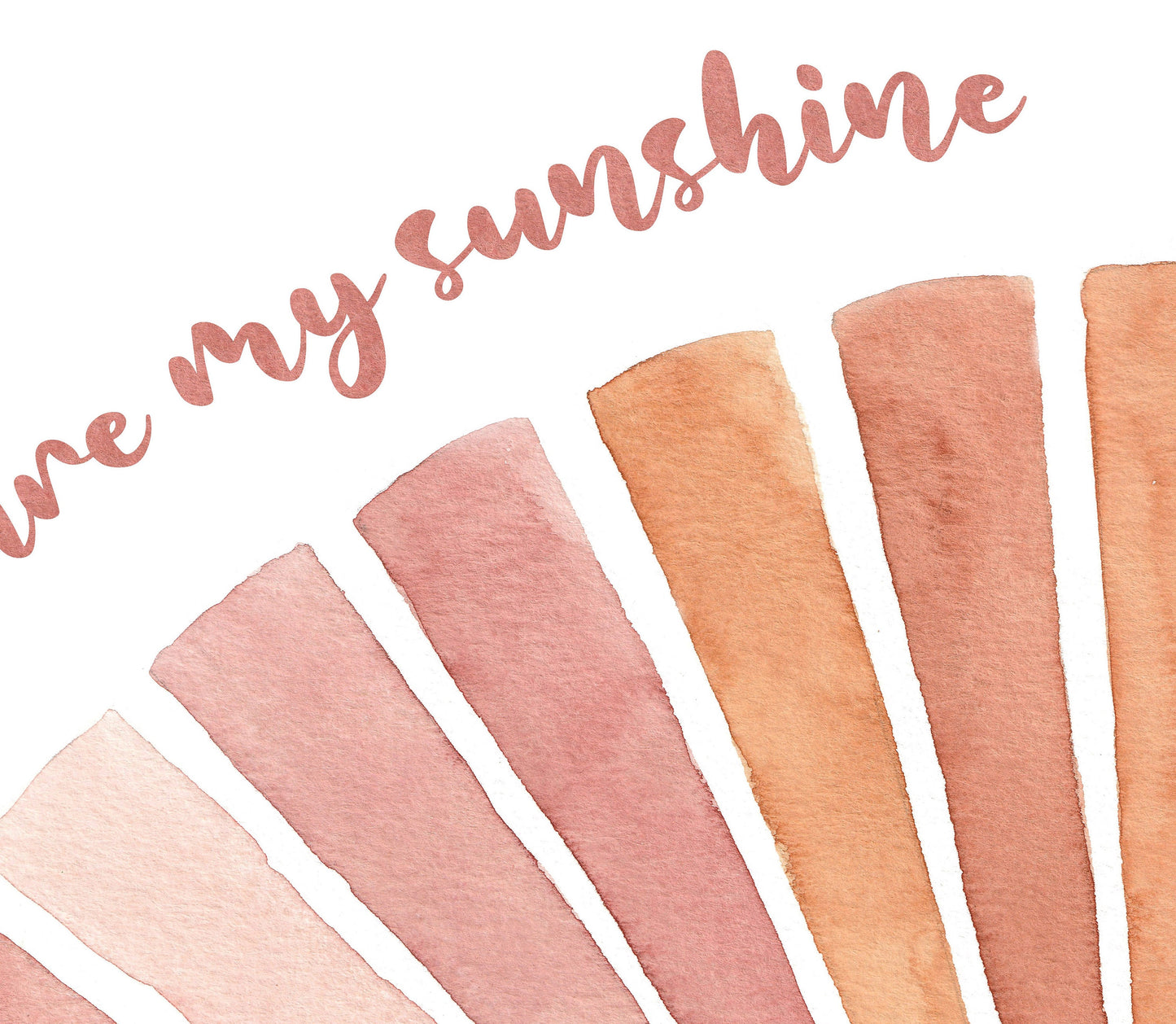 You Are My Sunshine Boho Nursery Art Prints Watercolor