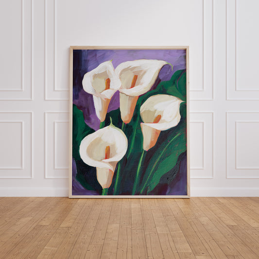 Four Calla Lilies Fine Art Print