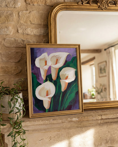 Four Calla Lilies Fine Art Print