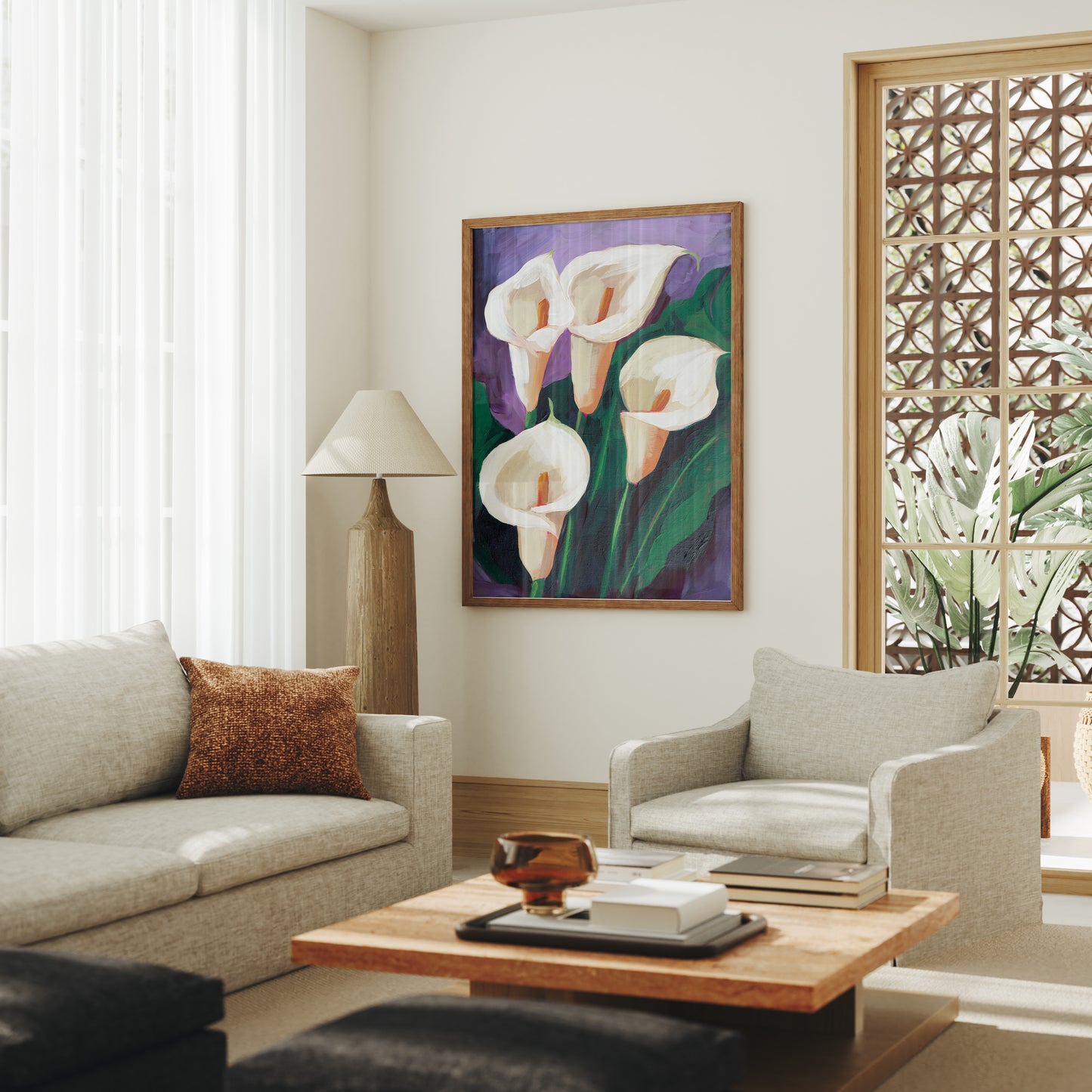 Four Calla Lilies Fine Art Print