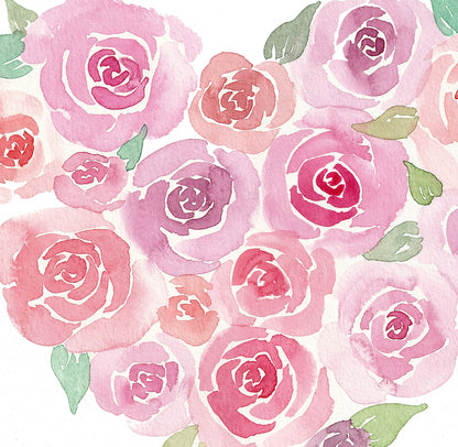 Watercolor Rainbow Roses Nursery Art Prints, Set of 3
