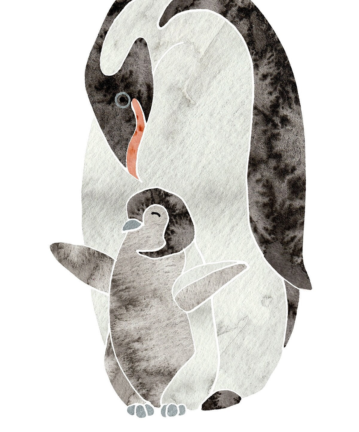 Mother and Baby Animals Art Prints, Nursery Decor, Set of 6