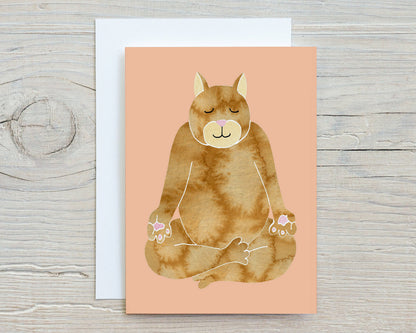 Yoga Animal Note Cards: Meditating Animal Art, Set of 6