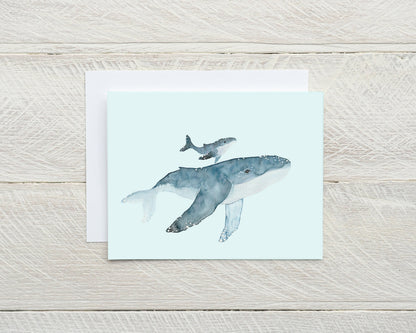 Watercolor Ocean Animals Note Card Set