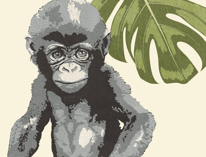 Baby Safari Animals Nursery Art Prints, Wood Cut Style