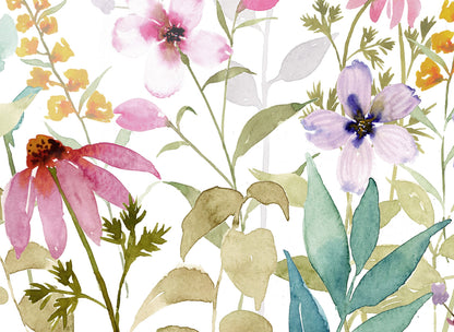 Watercolor Flower Meadow with Coneflowers, Set of Prints