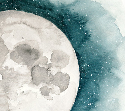Set of 3 Outer Space Nursery Prints, Rocket and Moon, Astronaut