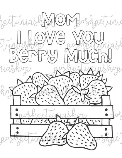 Mother's Day Coloring Pages, DIY Gift, Printable