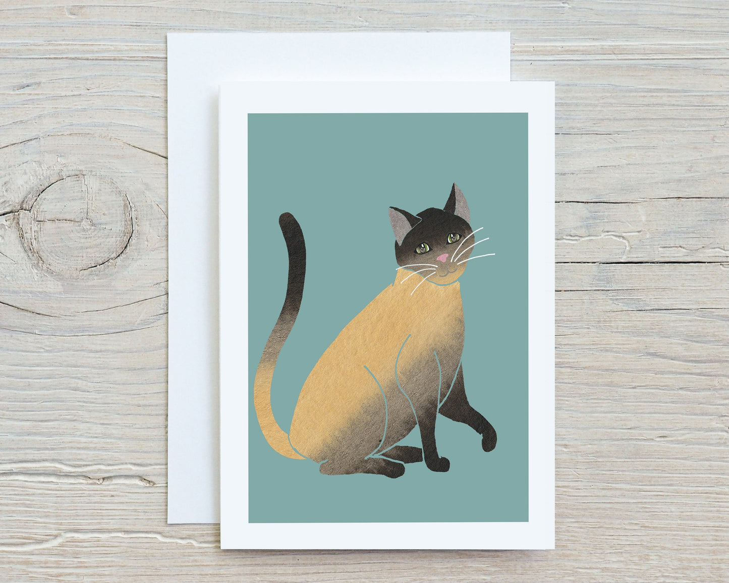 Whimsical Cat Note Cards, Colorful Modern Art, Set of 6