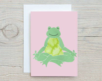 Yoga Animal Note Cards: Meditating Animal Art, Set of 6