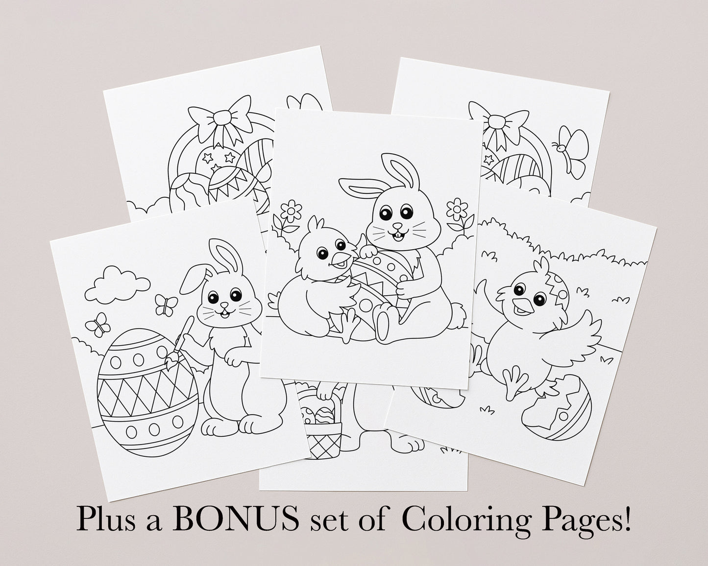 Easter Footprint Craft Bundle Printable (6 Designs) + Coloring Pages, Baby & Toddler Handprint Art, Easter Activity for Kids, Instant Download