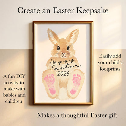 Easter Footprint Craft Bundle Printable (6 Designs) + Coloring Pages, Baby & Toddler Handprint Art, Easter Activity for Kids, Instant Download
