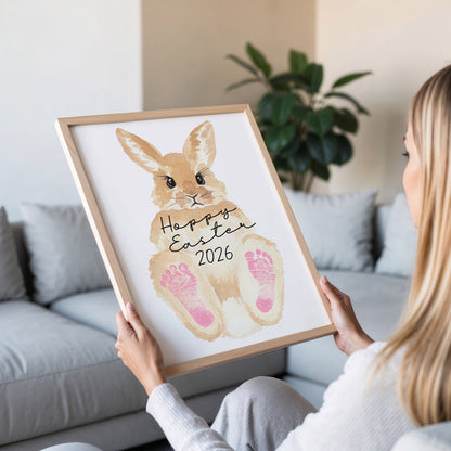 Easter Footprint Craft Bundle Printable (6 Designs) + Coloring Pages, Baby & Toddler Handprint Art, Easter Activity for Kids, Instant Download