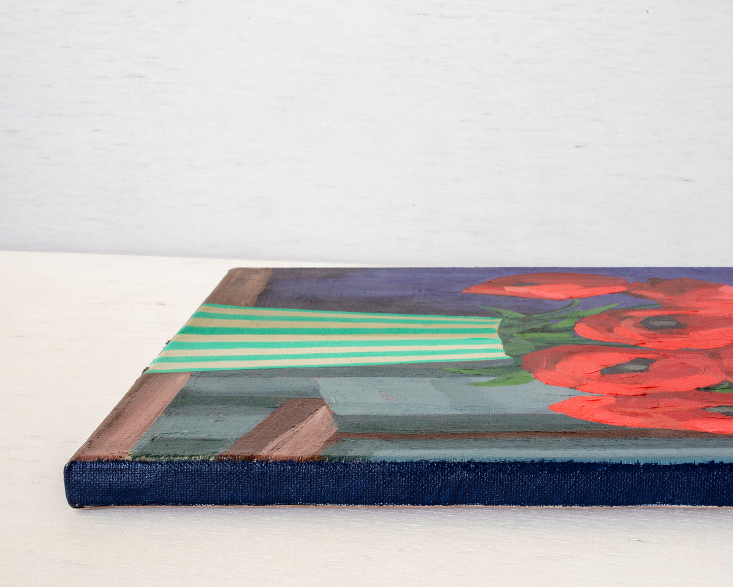 "Red Poppies and Stripes"