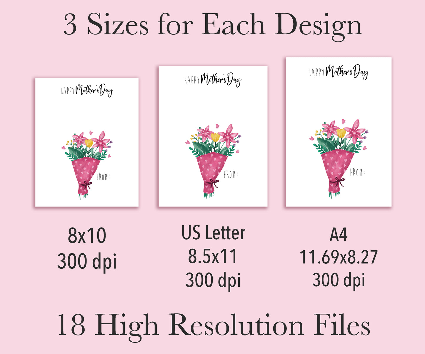 Mother’s Day Handprint Flower Keepsake Printable Bundle (6 Designs) + Coloring Pages, Gift for Mom Grandma, Baby Toddler Craft, Instant Download