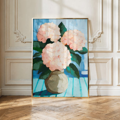 Peach Hydrangeas Fine Art Print