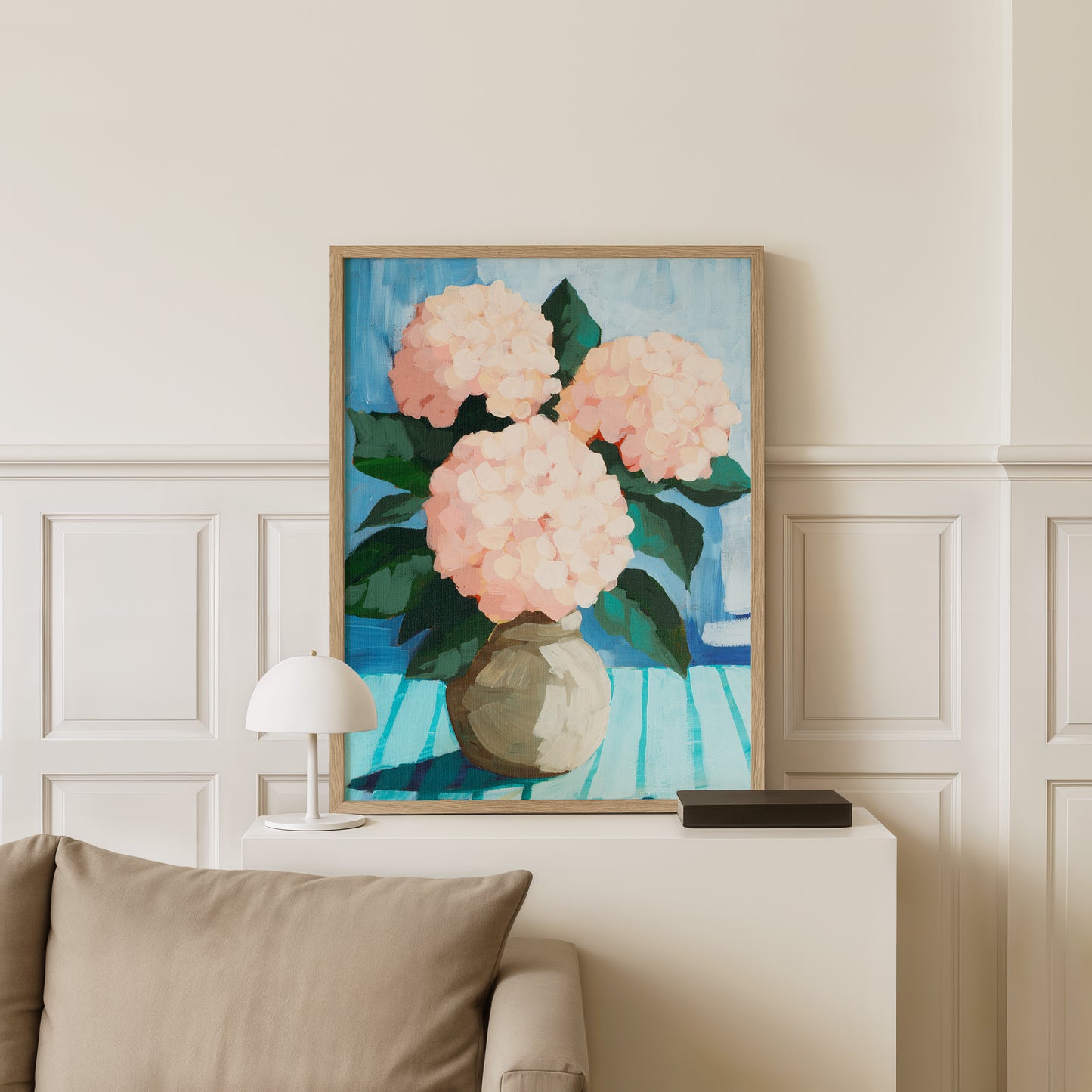 Peach Hydrangeas Fine Art Print
