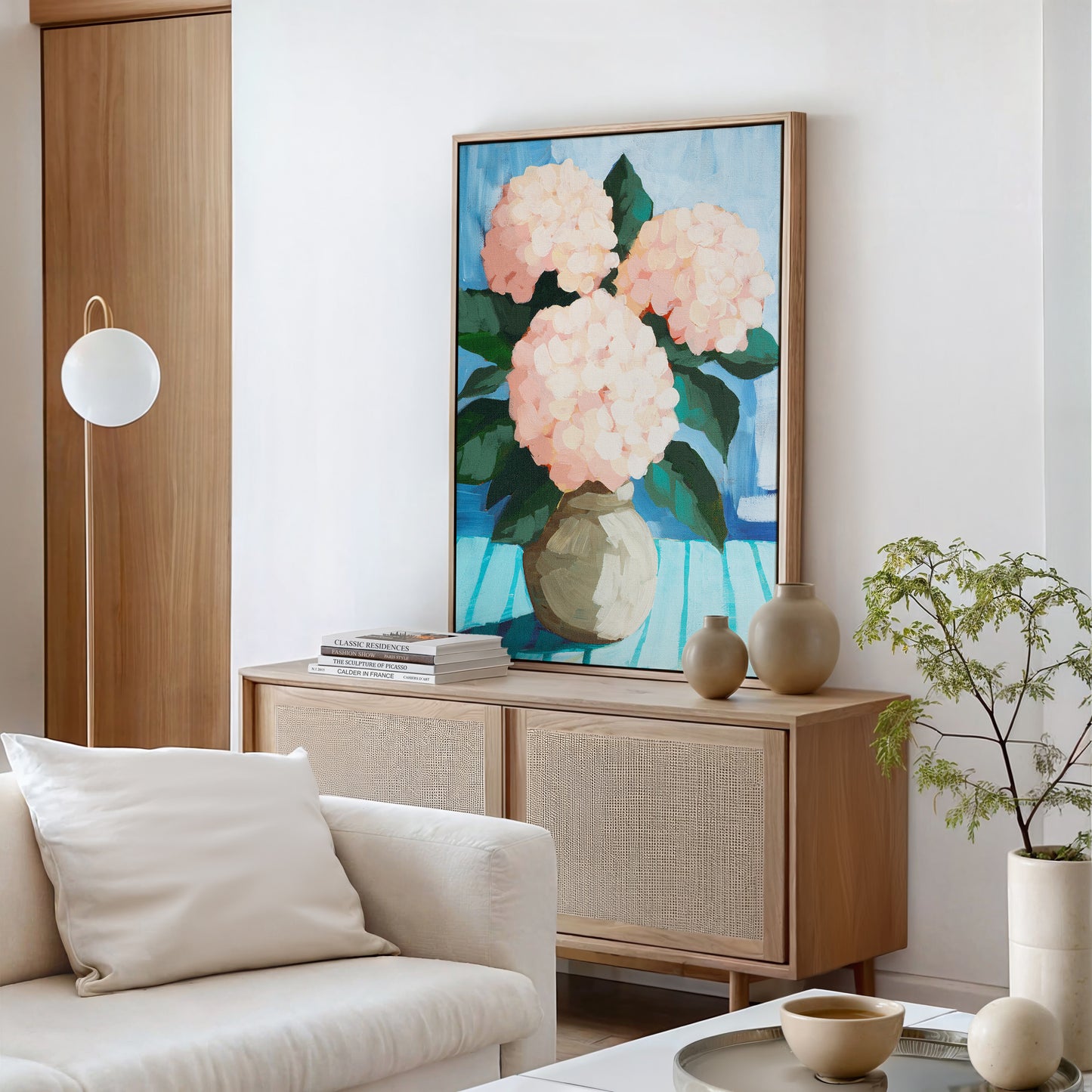 Peach Hydrangeas Fine Art Print