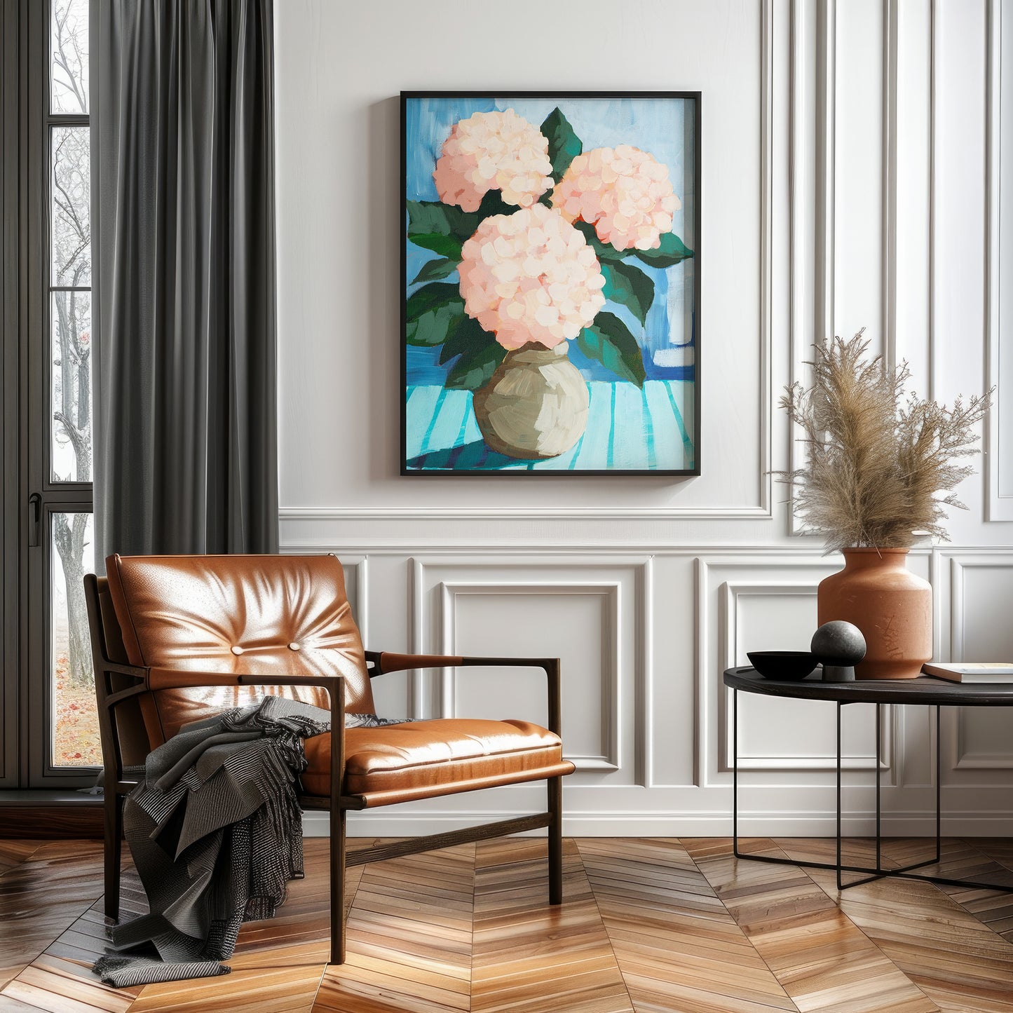 Peach Hydrangeas Fine Art Print