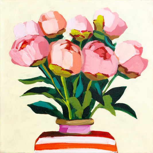 "Peony Buds in Portofino Vase"