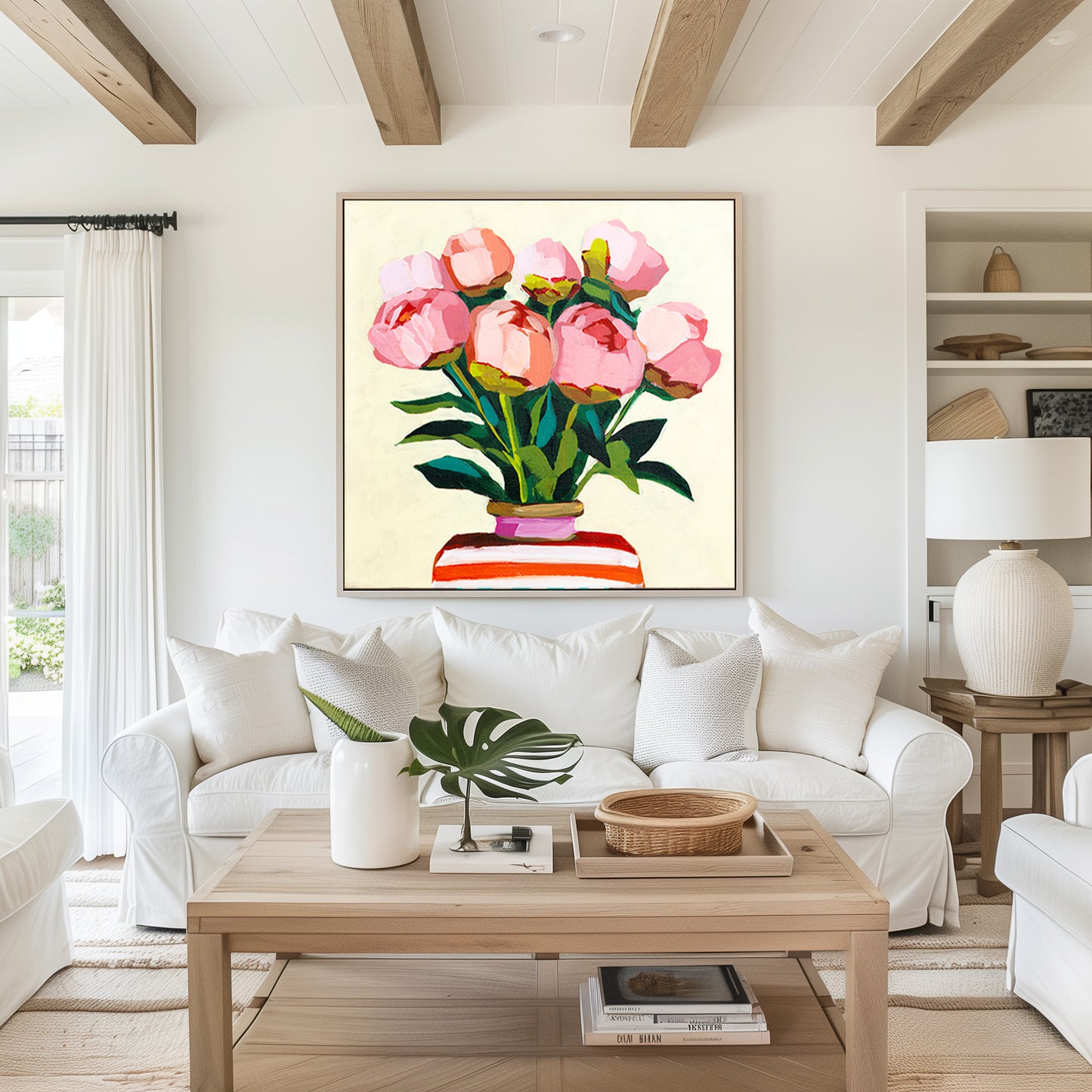 Peony Buds in Portofino Vase Fine Art Print