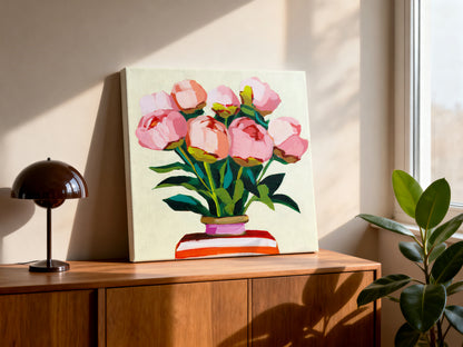 Peony Buds in Portofino Vase Fine Art Print
