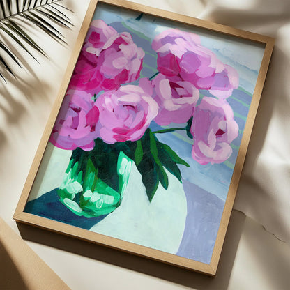 Pink Peonies in Morning Light Fine Art Print
