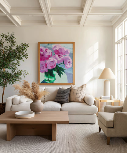 Pink Peonies in Morning Light Fine Art Print