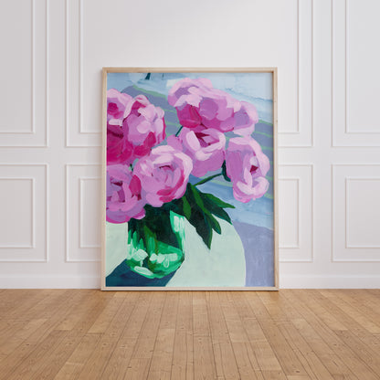 Pink Peonies in Morning Light Fine Art Print