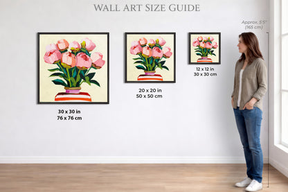 Peony Buds in Portofino Vase Fine Art Print