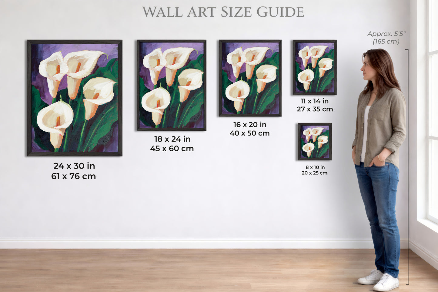 Four Calla Lilies Fine Art Print