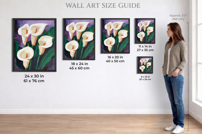 Four Calla Lilies Fine Art Print