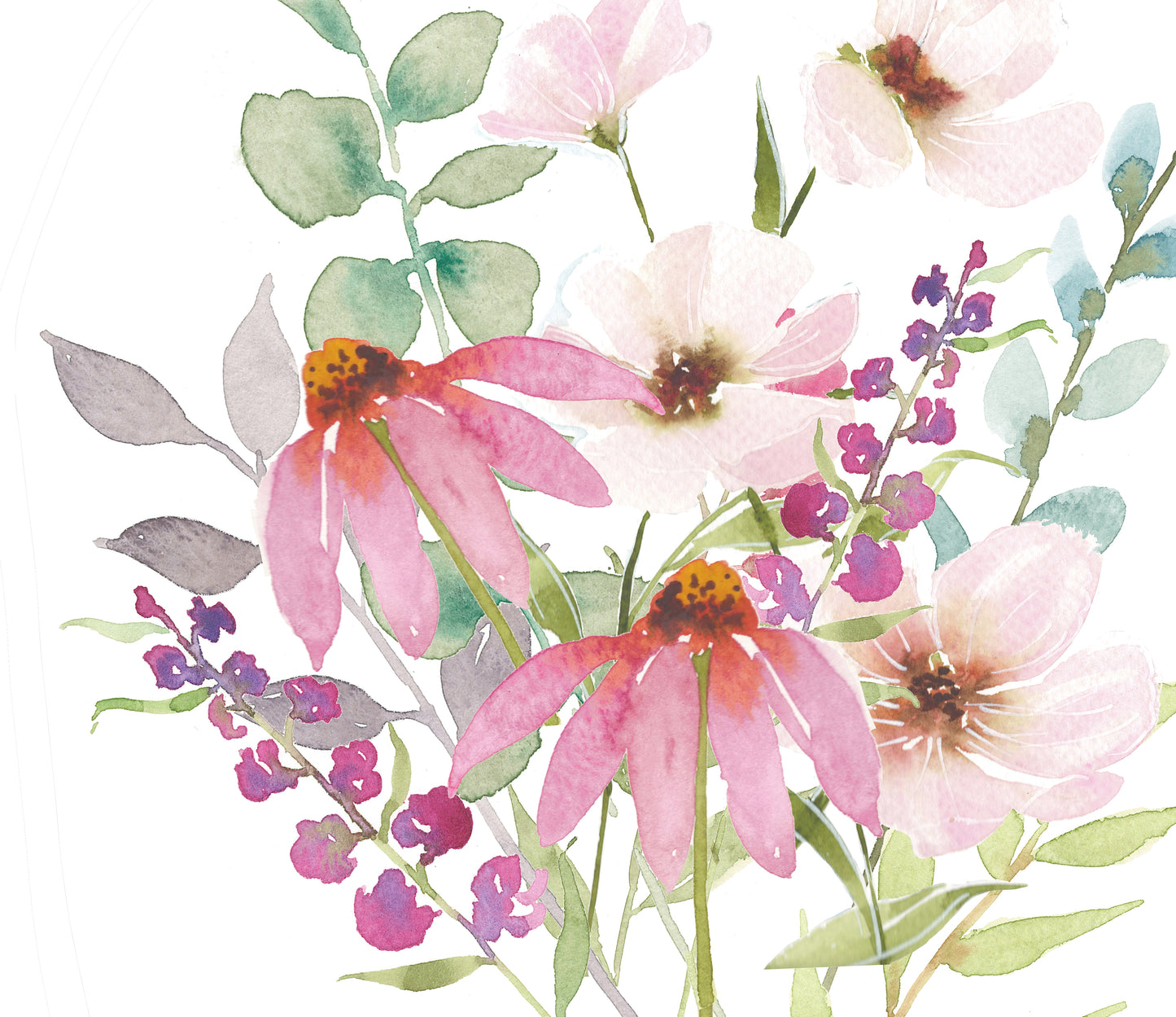 Personalized Wildflower Monogram Nursery Art – Set of 3