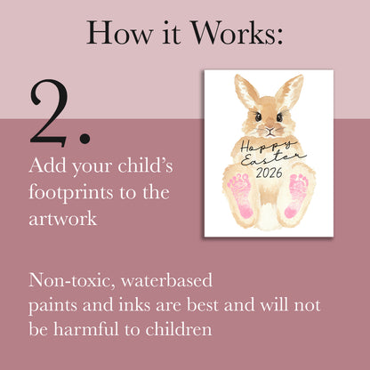 Easter Footprint Craft Bundle Printable (6 Designs) + Coloring Pages, Baby & Toddler Handprint Art, Easter Activity for Kids, Instant Download