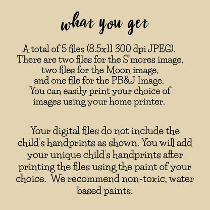 Father's Day Keepsake Handprint Footprint Set, DIY Card and Art Print
