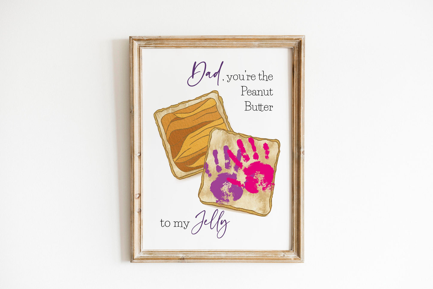 Father's Day Keepsake Handprint Footprint Set, DIY Card and Art Print