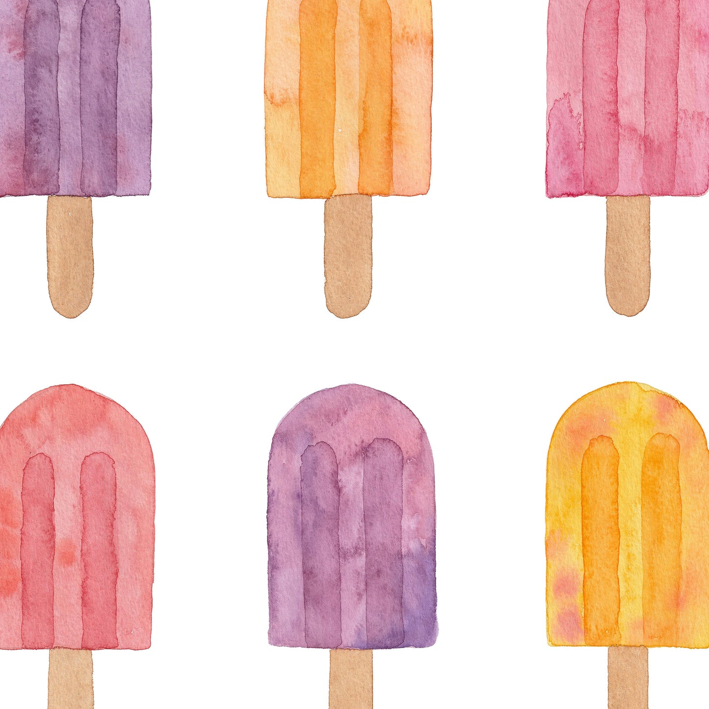 Rainbow, Watermelon, Popsicle Watercolor Prints, Nursery Wall Art