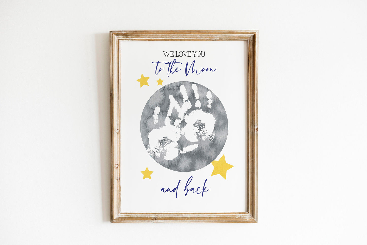 Father's Day Keepsake Handprint Footprint Set, DIY Card and Art Print