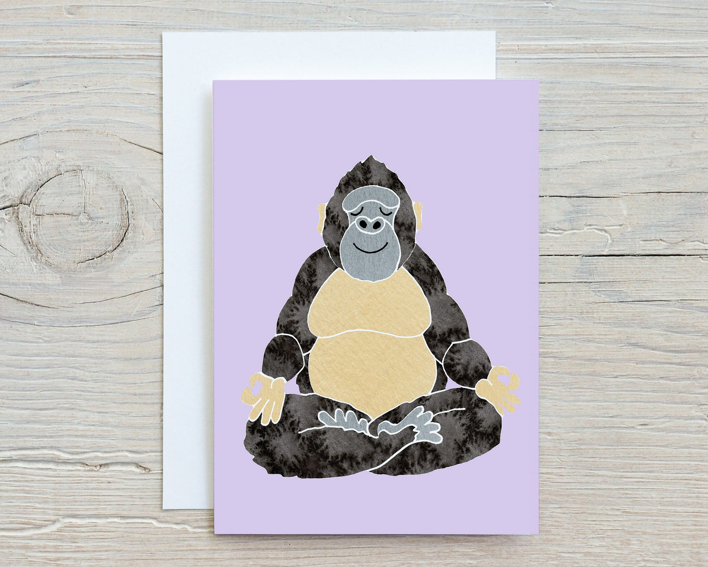 Yoga Animal Note Cards: Meditating Animal Art, Set of 6